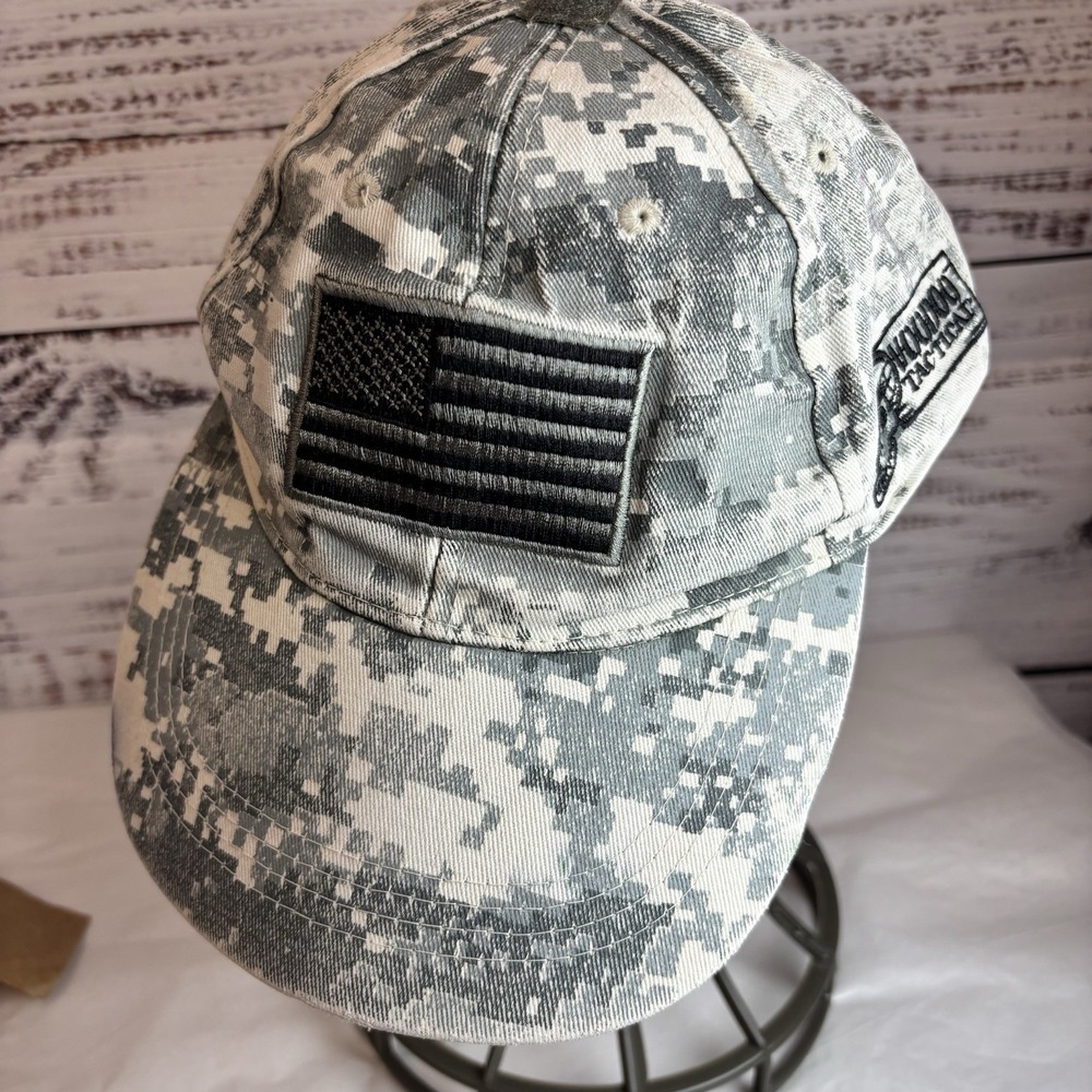 Voodoo Tactical Hat Digi-Camo Distressed Cap Black Flag Patch‎ Embroidered Logo